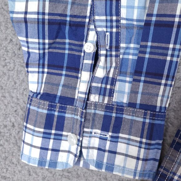 Disney Parks Shirt Mens XL Blue Plaid Embroidered Mickey Mouse Button Up - Picture 6 of 14
